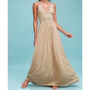 Lulu’s this is love lace maxi dress